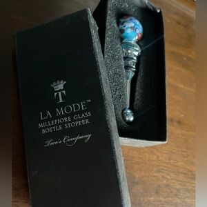 La Mode Millefiore Glass Bottle Stopper ~ Two’s Company